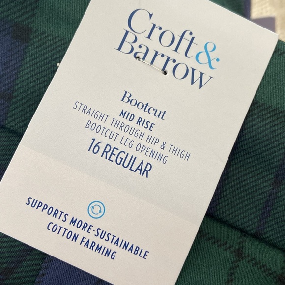 Croft & Barrow plaid stretchy pants! NWT - Picture 3 of 6